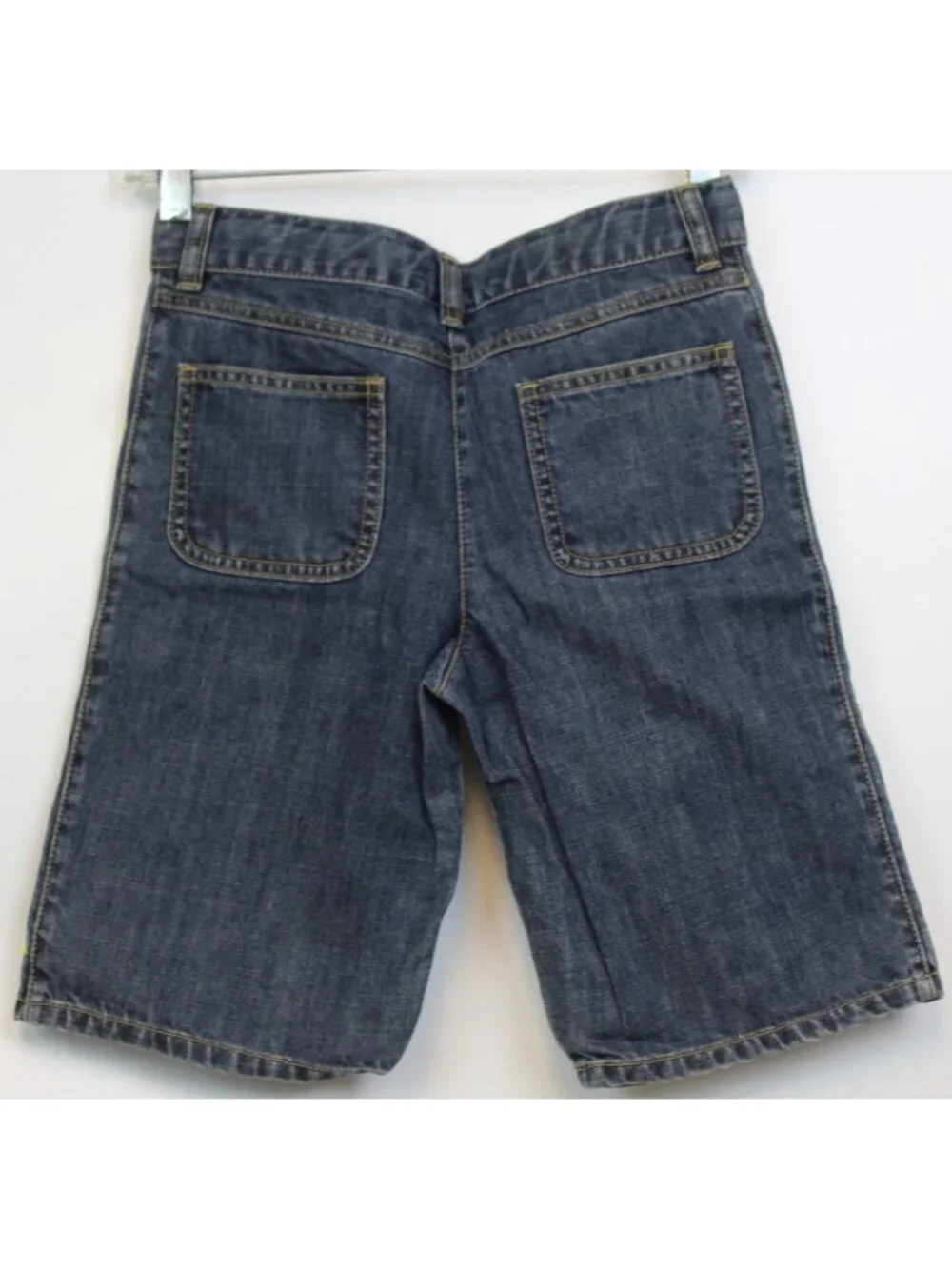2009 Gymboree Pretty Lady Denim Bermuda Shorts sz 12 Embroidered Ladybugs Adjust
